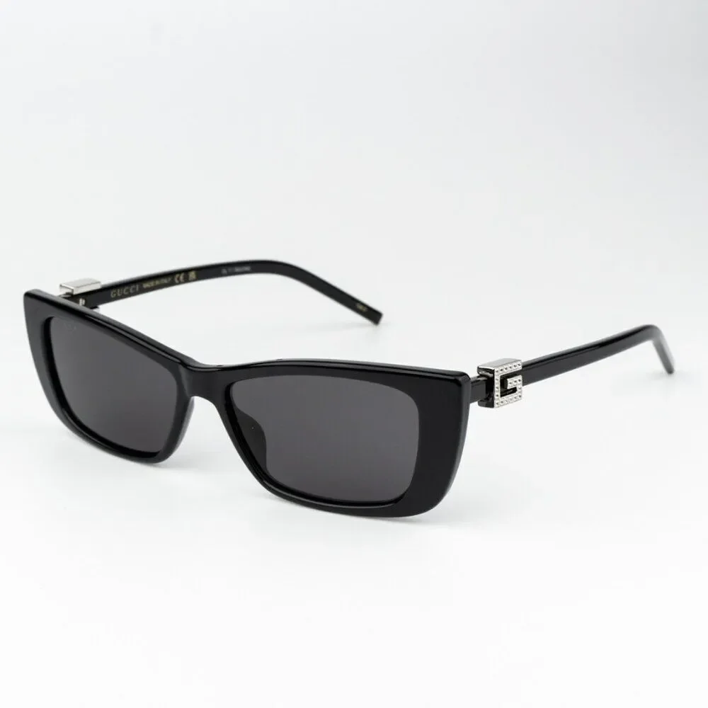 NEW Gucci GG1681S 008 Black Grey Cat Eye Women Sunglasses - Picture 3 of 15